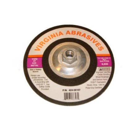VIRGINIA ABRASIVES CORP 7X1/8X5/8 Grind Wheel 424-58107